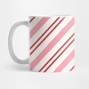 Cute xmas red pink stripes candy cane Mug